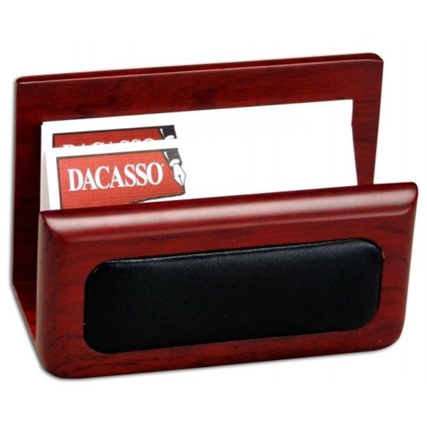 Dacasso Dacasso A8007 Wood & Leather Business Card Holder A8007